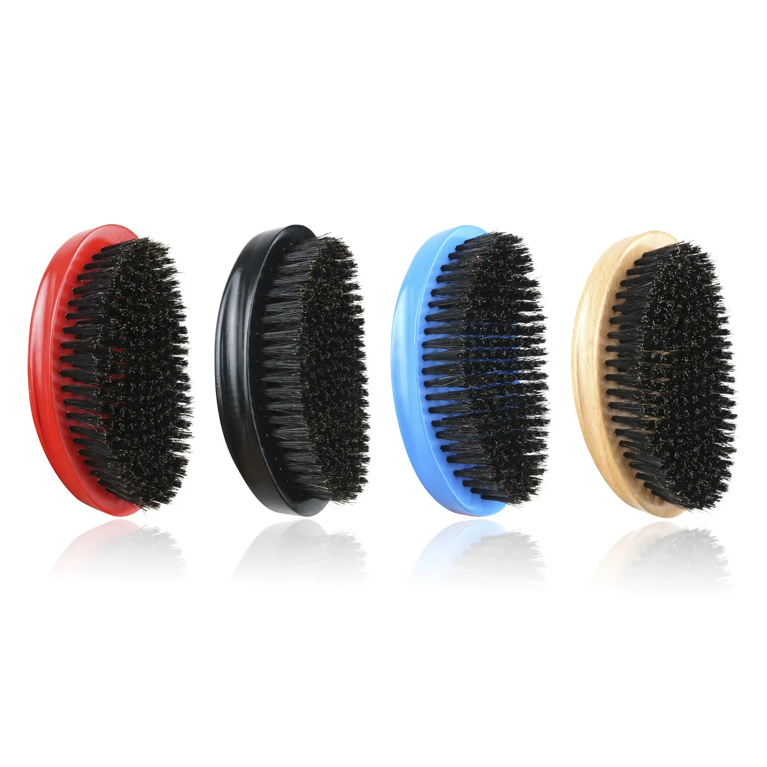 Cheap Custom 360 Curved Wave Brush Medium Hard Boar Bristle Classic Styling Wooden Wave Brush For Man