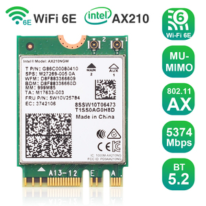 EDUP 5400Mbps Bộ Chuyển Đổi Wifi 3 Băng Tần 2.4G/5.8G/6Ghz AX210 NGFF Wifi 6E BT5.2 M.2 In-tel AX210NGW Cho Máy Tính Xách Tay - Product Image 2