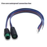 Bonne vente 15cm RGB LED bande connecteur fil câble 4 broches 12V DC boîtier en acier inoxydable mâle/femelle sexe cuivre Contacts M12