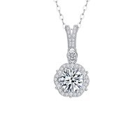 Set de 10 Collares con Colgante de Plata de Ley 925 y Moissanita D VVS1, Certificado GRA, Pasa el Test de Diamantes, Venta al Por Mayor