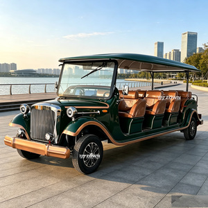 Voiture électrique de tourisme vintage et rétro pour excursions nocturnes en zone touristique – Véhicule passager classique et confortable - Product Image 1