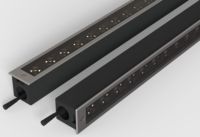 Lumière LED encastrée IP67 en aluminium pour escaliers et terrasses extérieures avec verre trempé, contrôle DMX512 pour usage en jardin