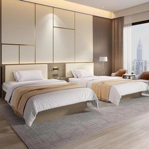 การออกแบบที่ทันสมัย3-4ดาวชุดห้องนอนของโรงแรมพร้อมเฟอร์นิเจอร์ไม้สำหรับอพาร์ทเม้นท์สำหรับห้องพัก - Product Image 4