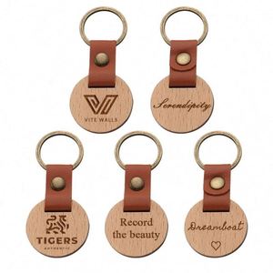 Personalized Eco-Friendly Flower Style Wooden Keychains-Engraving Blanks Bulk for DIY Crafts Unfinished <b>Key</b> <b>Rings</b> <b>Key</b> Tags - Product Image 2