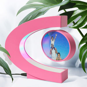 ตกแต่งบ้านห้องนั่งเล่นมาการองสีชมพูลอยลอยแม่เหล็กกรอบรูปภาพที่มีไฟ LED - Product Image 2