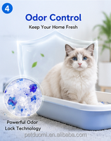 Litière pour chat en cristal en gros 3,8 L, sable de silice à absorption rapide, faible teneur en poussière, OEM ODM