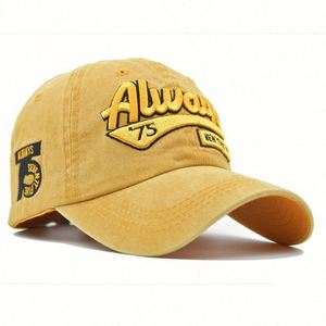 Wholesale <b>Vintage</b> Style Fashion Casual Sports <b>Caps</b> Distressed Embroidery Washed Cotton Outdoor Baseball <b>Cap</b> - Product Image 4