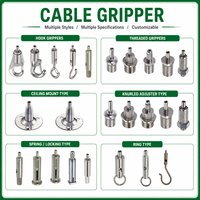 Support de suspension réglable sur mesure pour câble métallique, crochet de suspension fileté pour plafond, fabricant de quincaillerie d'éclairage