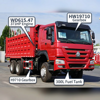 Camion benne lourd diesel Sinotruk Howo 6x4 d'occasion durable 371HP haute performance avec moteur Weichai pour la construction