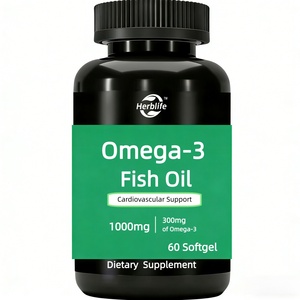 Cápsulas de Aceite de Pescado Omega-3 de 1000 Mg para el Cuidado de la Salud, Favorecen la Salud del Corazón con Omega 3 EPA y DHA - Product Image 1