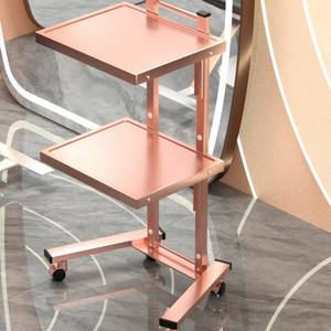 Chariot portatif de coiffure de barbier d'acier inoxydable de couche de cheveux moderne bon marché avec des roues - Product Image 4