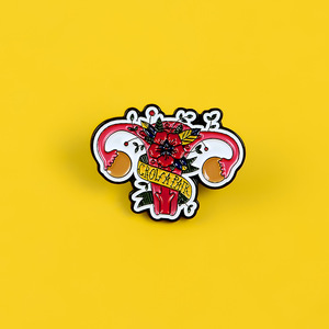 Pin de Solapa con Forma de Útero, Novedad, Venta al por Mayor, Feminismo, Pin de Aleación de Zinc, Insignia Personalizada de Metal, Pin de Esmalte Suave con Útero para Bolsa - Product Image 5