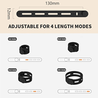 Nouvelles attaches-câbles réutilisables, organisateur de câbles en silicone réglable, support de câble de chargeur, organisateur de câbles, gestion des câbles d'écouteurs, 130 mm