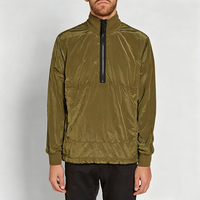 Blouson coupe-vent personnalisé à col montant, demi-zip, poignets et ourlet élastiqués, vêtement de sport pour hommes – Vente en gros