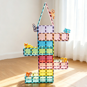 Blocs de construction magnétiques MAGPLAYER, tuiles magnétiques rectangulaires, jouets pour enfants - Product Image 1