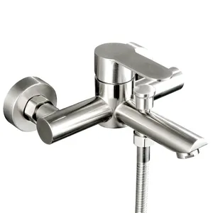 ก๊อกน้ำติดผนังห้องน้ำ สแตนเลส SUS 304 สำหรับอ่างอาบน้ำ น้ำร้อนน้ำเย็น - Product Image 1