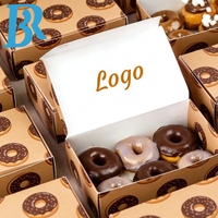 Boîtes à donuts personnalisées avec logo, qualité alimentaire, pour 12 donuts, emballages pour donuts, boîtes à brownies, boîtes à gâteaux, boîtes à beignets avec fenêtre.