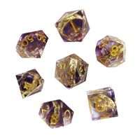 Jeu de dés en résine à bords tranchants transparents du Seigneur des Anneaux du MDN RPG pour Donjons et Dragons du MDN Gamer