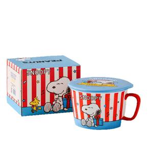 ชามบะหมี่กึ่งสำเร็จรูปสนูปปี้เซรามิกไมโครเวฟปลอดภัยความจุขนาดใหญ่ด้ามจับเดี่ยวดีไซน์การ์ตูนสำหรับของขวัญปาร์ตี้สำหรับเด็ก - Product Image 1