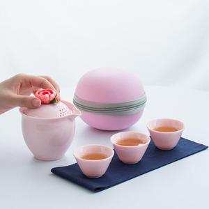 Juego de Té de Viaje de Cerámica Hecho a Mano, Todo en Uno, Tetera China de Kung Fu, Logotipo Personalizado, Infusor de Vidrio Portátil, Artículos para Beber, Bolsa de Regalo - Product Image 6