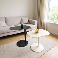 Table basse moderne en métal pour salon, salle à manger, petits appartements - Design durable, léger, multifonctionnel et gain de place