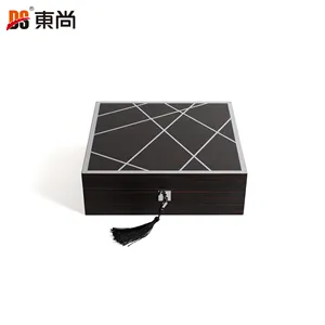 DS 12 slots MDF matte wood display black glossy wooden luxury big watch box