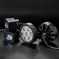 Projecteur de moto en alliage d'aluminium JPAD K7+J1S-F de haute qualité, lumière blanche haute/basse, phare antibrouillard LED 250W, 7 lentilles, 12-15V, 6 couleurs