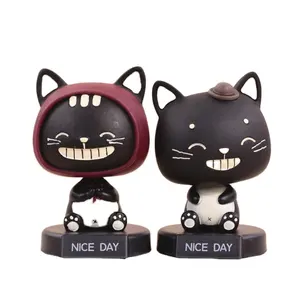 Art resin artificial animal Face Black Cats Creativity Resin Craft