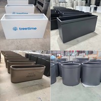 Jardinière extérieure en acier inoxydable pour centres commerciaux municipaux et bureaux commerciaux - Style luxe léger avec trous de drainage