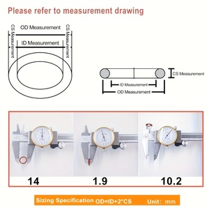 Silicone O-Rings 10 Sizes Oil Heat Resistant Automotive Pipeline <b>Seals</b> Shaft <b>Seal</b> Wear Resistant RoHS Compliant GB Standard - Product Image 5
