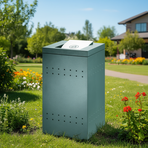 Papelera Cuadrada Oxidon 2200 Liters Outdoor Waste <b>Bin</b> - Product Image 3