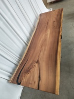 Plateau de table en bois naturel irrégulier pour restaurant, plateau de table en bois massif avec bord naturel pour table à manger, comptoir