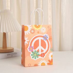 Wholesale Custom Logo Embossing Hot Stamping <b>Biodegradable</b> Kraft <b>Paper</b> Bag for Boutique Retail Festival Wedding Gift Packing - Product Image 2