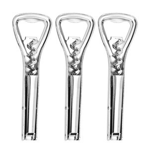 Suministro directo de fábrica de abridores de botellas con mangos completamente galvanizados, abridor de botellas plegable 3 en 1 para cerveza, vino tinto, y - Product Image 4