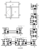 Fenêtre à persiennes en aluminium, double couche, insonorisée, étanche, sur mesure