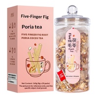 Thé aux herbes parfumé à la pêche aux cinq doigts, avec écorce d'orange, jujube rouge, sarrasin, gorgon et graines de coix, thé en sachet, boîte de thé