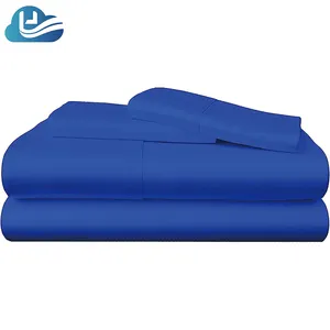 Cloudlandバンブーベッドシーツセット4ピース寝具セット卸売100% オーガニックバンブーフィットベッドシーツセットチャコールビスコース