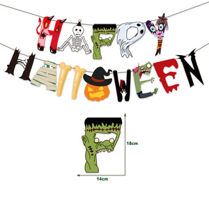 New Halloween <b>Balloon</b> Cake and Banner Set Halloween Pumpkin Zombie Skull Party <b>Decoration</b> - Product Image 3