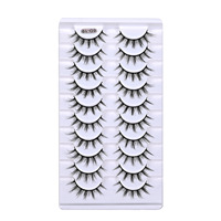 Faux cils en fibre synthétique 6D-19, longs et recourbés, effet agrandissement des yeux, pour maquillage de scène, en stock