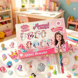 Elegant Hairband Craft Kit Teen Girls <b>Cute</b> Head Hoop <b>Bracelet</b> Bows Flowers Stars Accessories Holiday Gift Pack - Product Image 5