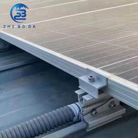 Abrazadera Solar Rápida de Aleación de Aluminio Anodizado, Abrazadera de Extremo Medio Duradera Anticorrosión, Accesorios Fotovoltaicos para Techos y Cocheras