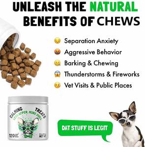 Golosinas para el cuidado de la salud masticables suaves calmantes para perros y gatos de etiqueta privada OEM 120 con embalaje personalizado - Product Image 3