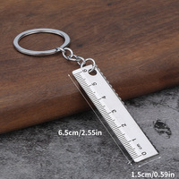 Mini règle porte-clés en alliage de zinc, outil de mesure portable pour la maison et les bijoux, disponible immédiatement