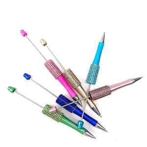 2024 हॉट सेल DIY बीडेबल चार्म रंगीन ग्लिटर बॉलपॉइंट पेन डायमंड बीड गिफ्ट पेन लोगो वैयक्तिकृत शादी के जन्मदिन के साथ - Product Image 5