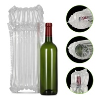 Sac de protection gonflable en plastique à colonnes d'air pour bouteille de vin, idéal pour les achats en ligne