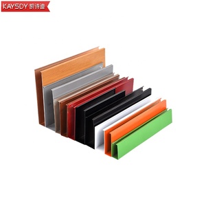 Controsoffitto in legno a strisce di metallo per controsoffitto in alluminio e soffitto lineare Design controsoffitto per Hall Mall Shop cucina - Product Image 6