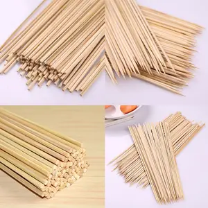 Bâtonnets à gaufres en bambou poli à demi-pointe avec logo, vente en gros, chine, 4.0x30cm