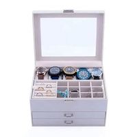 Boîte à bijoux en velours blanc magnétique de luxe avec logo personnalisé, emballage de voyage pour bijoux, boîte à bagues en papier