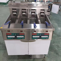 Friteuse électrique professionnelle américaine en acier inoxydable 380V 14KW à cylindre simple/double pour poulet frit