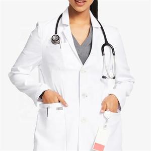 उच्च गुणवत्ता वाली कपास इलास्टिक कफ़ लैब कोट यूनिसेक्स डॉक्टर यूनिसेक्स डॉक्टर यूनिक्स एक समान मेडिक - Product Image 3